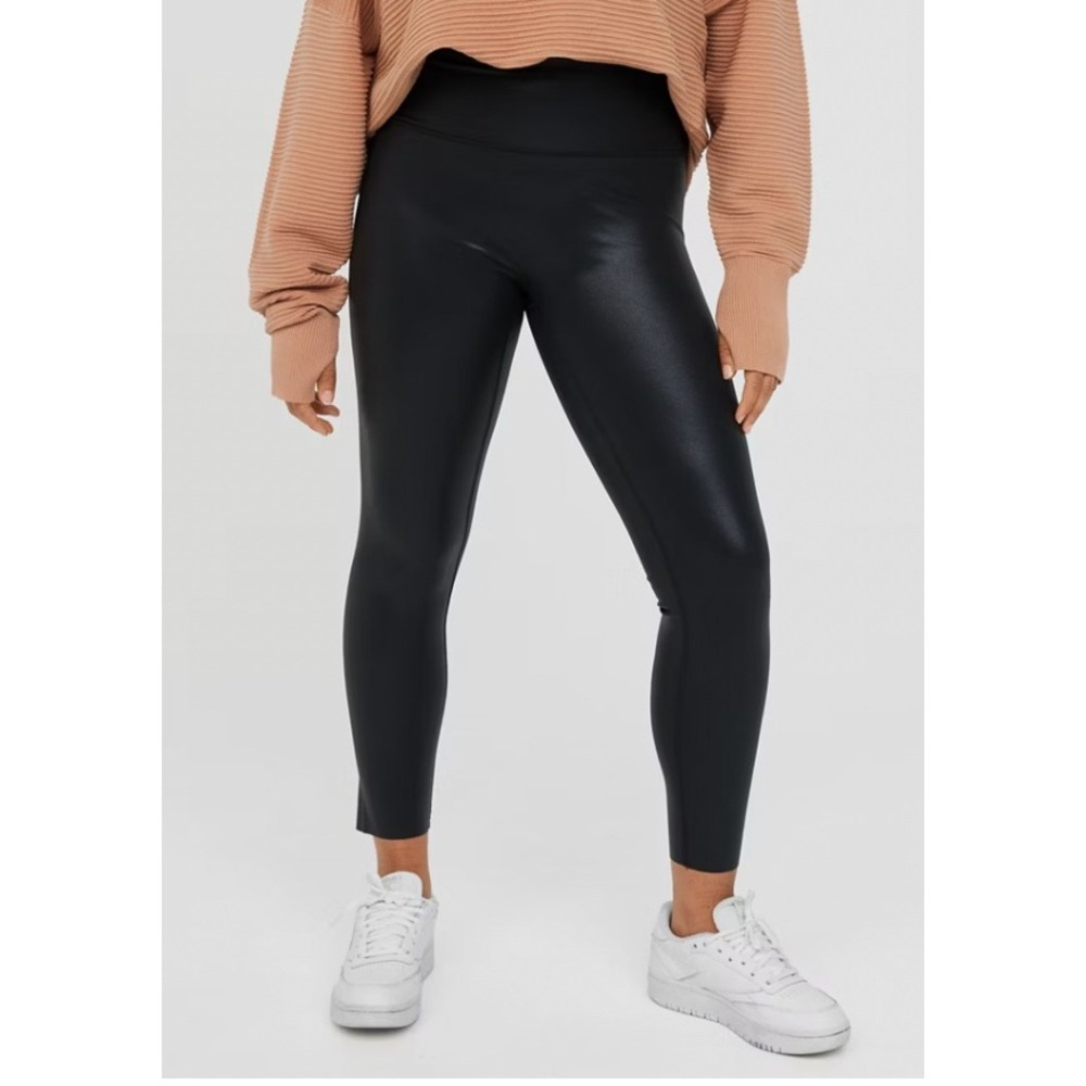 OFFLINE by Aerie Real Luxe Faux‎ Leather Leggings Streetwear Preppy Edgy Grunge